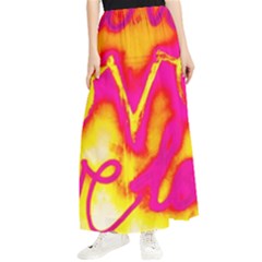 Pop Art Love Graffiti Maxi Chiffon Skirt by essentialimage365