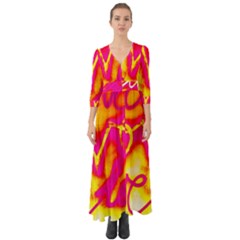 Pop Art Love Graffiti Button Up Boho Maxi Dress by essentialimage365