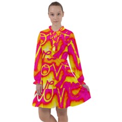 Pop Art Love Graffiti All Frills Chiffon Dress by essentialimage365