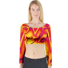  Graffiti Love Long Sleeve Crop Top by essentialimage365