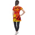  Graffiti Love Puff Sleeve Tunic Top View2