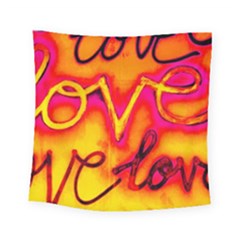  Graffiti Love Square Tapestry (small) by essentialimage365