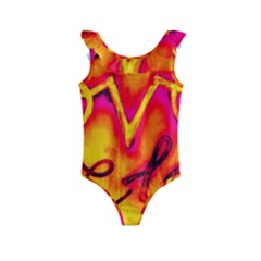  Graffiti Love Kids  Frill Swimsuit by essentialimage365