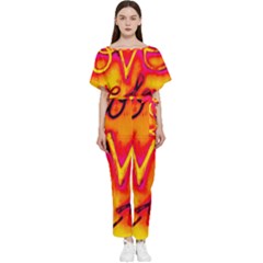  Graffiti Love Batwing Lightweight Jumpsuit by essentialimage365