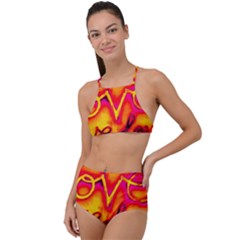  Graffiti Love High Waist Tankini Set by essentialimage365