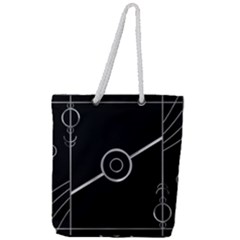 Derivation And Variation 3 Full Print Rope Handle Tote (large) by dflcprintsclothing