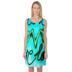  Graffiti Love Sleeveless Satin Nightdress by essentialimage365