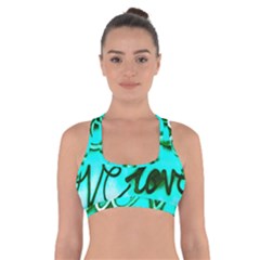  Graffiti Love Cross Back Sports Bra