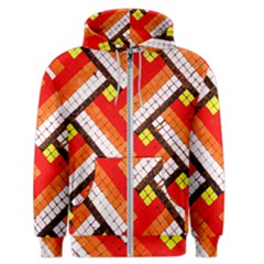 Pop Art Mosaic Men s Zipper Hoodie