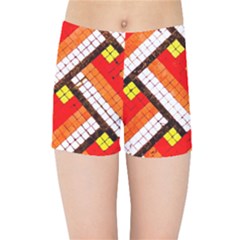 Pop Art Mosaic Kids  Sports Shorts