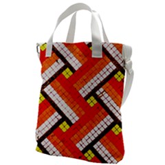 Pop Art Mosaic Canvas Messenger Bag