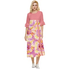 7 11 F2 Bohemian Double Cuff Midi Dress