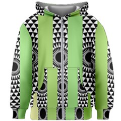  Green Check Pattern, Vertical Mandala Kids  Zipper Hoodie Without Drawstring by Magicworlddreamarts1