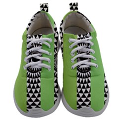  Green Check Pattern, Vertical Mandala Mens Athletic Shoes by Magicworlddreamarts1