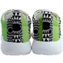  Green Check Pattern, Vertical Mandala Mens Athletic Shoes View4