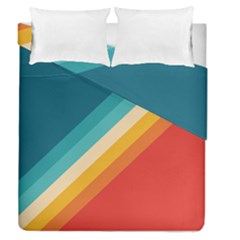 Classic Retro Stripes Duvet Cover Double Side (queen Size) by AlphaOmega