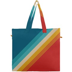 Classic Retro Stripes Canvas Travel Bag by AlphaOmega