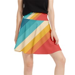 Classic Retro Stripes Waistband Skirt by AlphaOmega