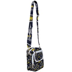 Folk Flowers Art Pattern Floral Abstract Surface Design  Seamless Pattern Shoulder Strap Belt Bag by Eskimos