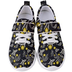 Folk Flowers Art Pattern Floral Abstract Surface Design  Seamless Pattern Women s Velcro Strap Shoes by Eskimos