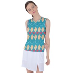 Starfish And Seashells  Sea Women s Sleeveless Sports Top by SychEva