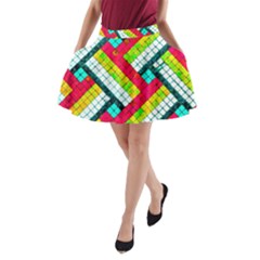 Pop Art Mosaic A-line Pocket Skirt by essentialimage365