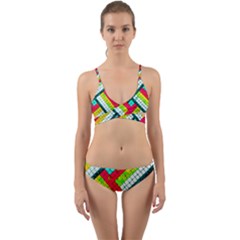 Pop Art Mosaic Wrap Around Bikini Set by essentialimage365