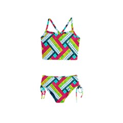 Pop Art Mosaic Girls  Tankini Swimsuit by essentialimage365