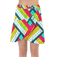 Pop Art Mosaic Wrap Front Skirt by essentialimage365