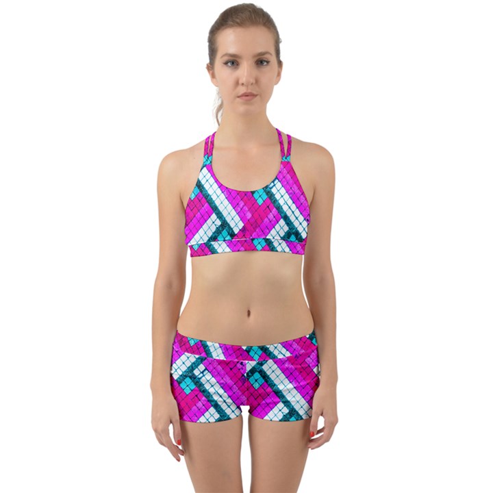 Pop Art Mosaic Back Web Gym Set