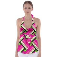 Pop Art Mosaic Babydoll Tankini Top by essentialimage365