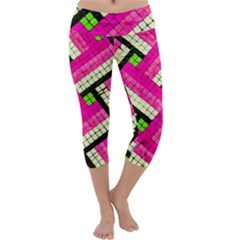 Pop Art Mosaic Capri Yoga Leggings by essentialimage365