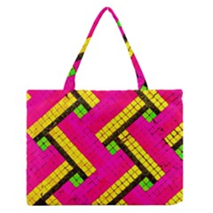 Pop Art Mosaic Zipper Medium Tote Bag by essentialimage365