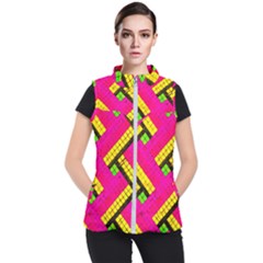 Pop Art Mosaic Women s Puffer Vest