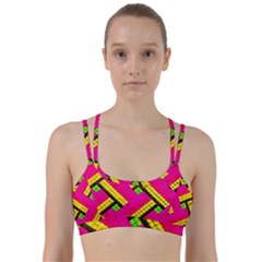 Pop Art Mosaic Line Them Up Sports Bra by essentialimage365