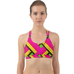 Pop Art Mosaic Back Web Sports Bra