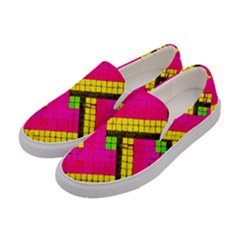 Pop Art Mosaic Women s Canvas Slip Ons by essentialimage365