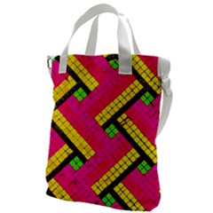 Pop Art Mosaic Canvas Messenger Bag by essentialimage365