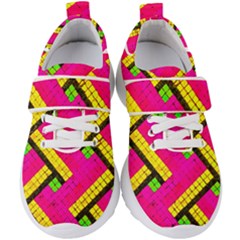 Pop Art Mosaic Kids  Velcro Strap Shoes by essentialimage365