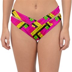 Pop Art Mosaic Double Strap Halter Bikini Bottom