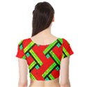 Pop Art Mosaic Short Sleeve Crop Top View2