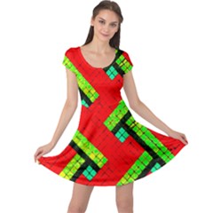 Pop Art Mosaic Cap Sleeve Dress by essentialimage365