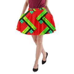 Pop Art Mosaic A-line Pocket Skirt by essentialimage365