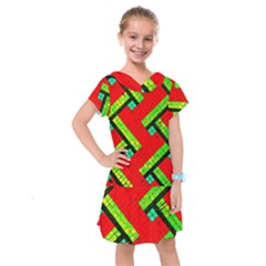 Pop Art Mosaic Kids  Drop Waist Dress by essentialimage365