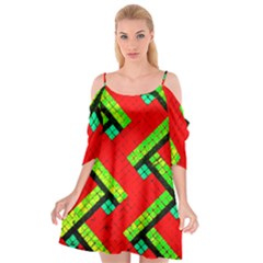 Pop Art Mosaic Cutout Spaghetti Strap Chiffon Dress by essentialimage365