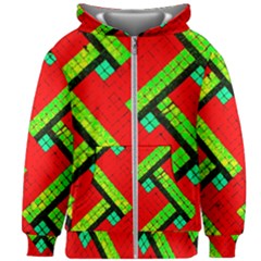Pop Art Mosaic Kids  Zipper Hoodie Without Drawstring by essentialimage365