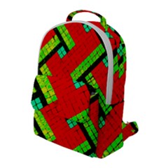 Pop Art Mosaic Flap Pocket Backpack (large) by essentialimage365