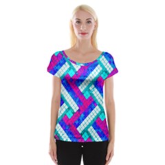 Pop Art Mosaic Cap Sleeve Top by essentialimage365