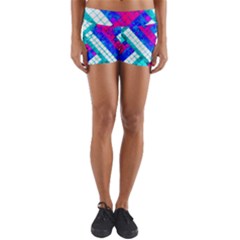 Pop Art Mosaic Yoga Shorts by essentialimage365