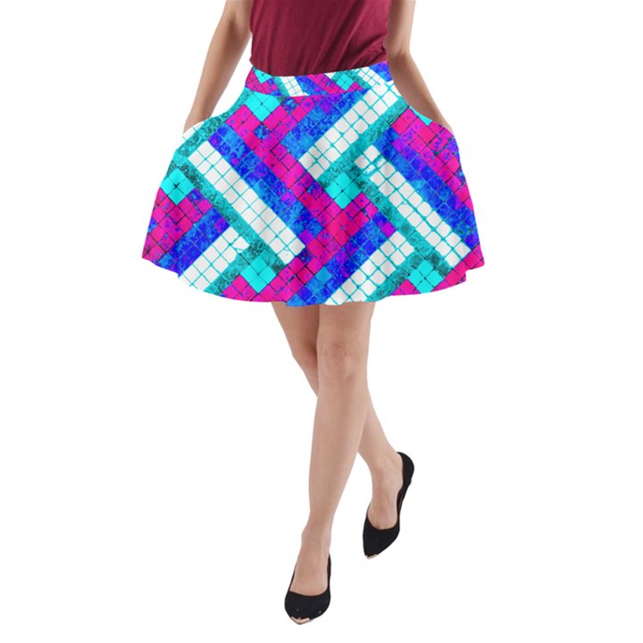 Pop Art Mosaic A-Line Pocket Skirt